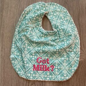 Teal and Pink Baby Bib